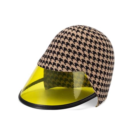 gucci felt hat with transparent visor